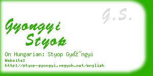 gyongyi styop business card